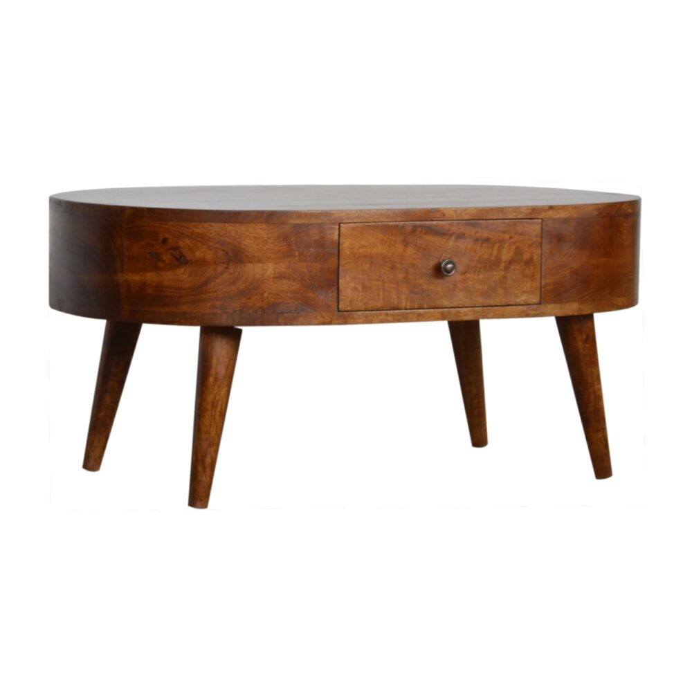 Chestnut Rounded Coffee Table wholesalers