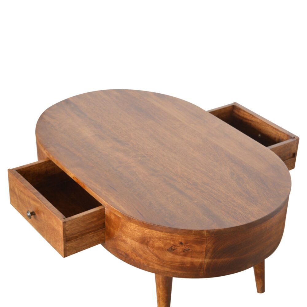 wholesale Chestnut Rounded Coffee Table for resale