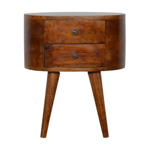 Chestnut Rounded Nightstand for resale