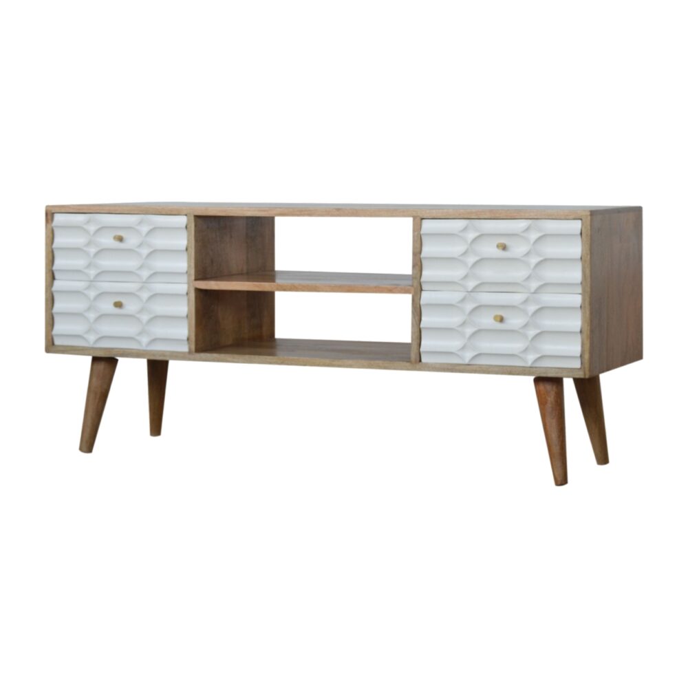 Capsule White Entertainment Unit wholesalers