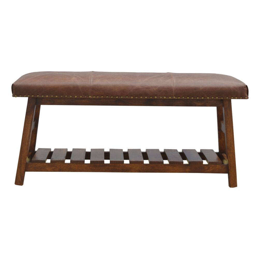 Buffalo Hide Hallway Bench for resale