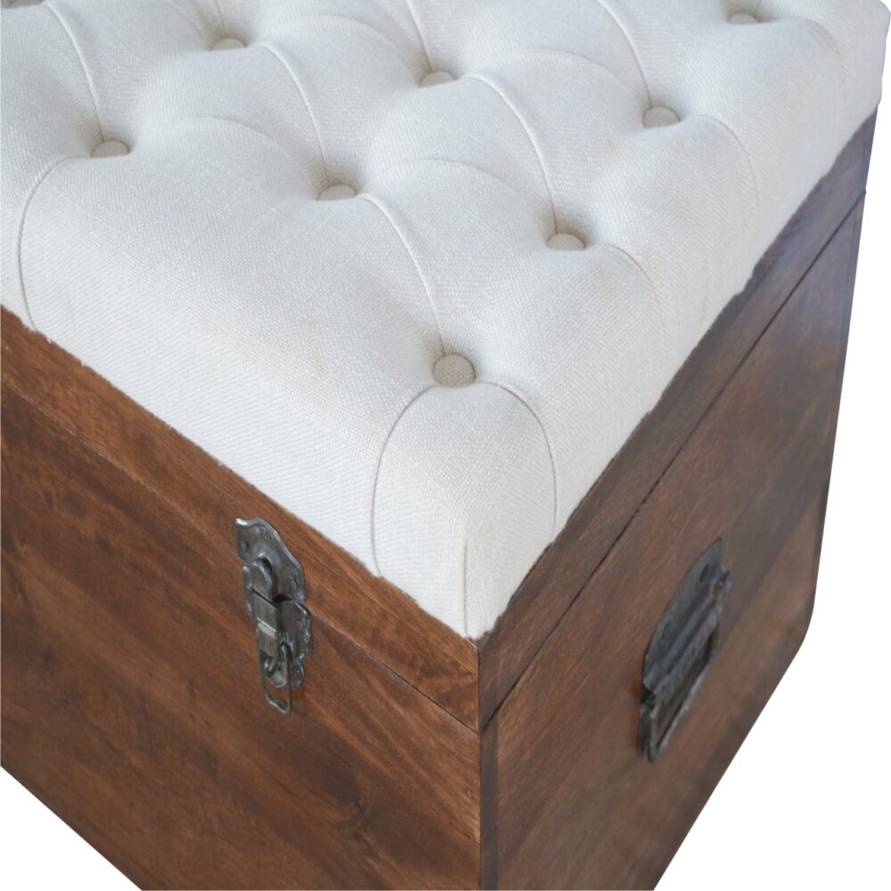 Solid Wood D-Button Lid Up Storage Box for reselling