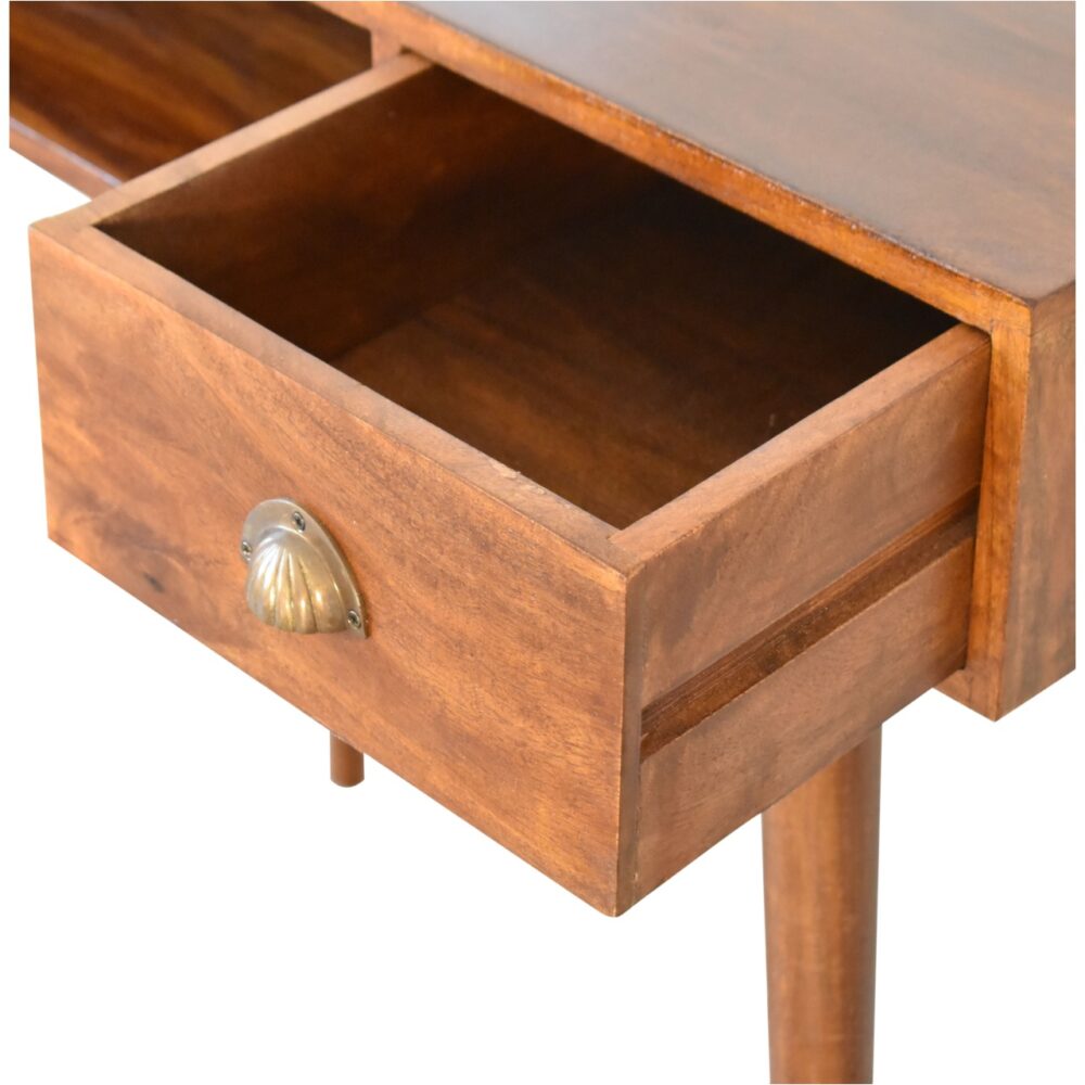Solid Wood Chestnut Writing Desk with Open Slot for resell