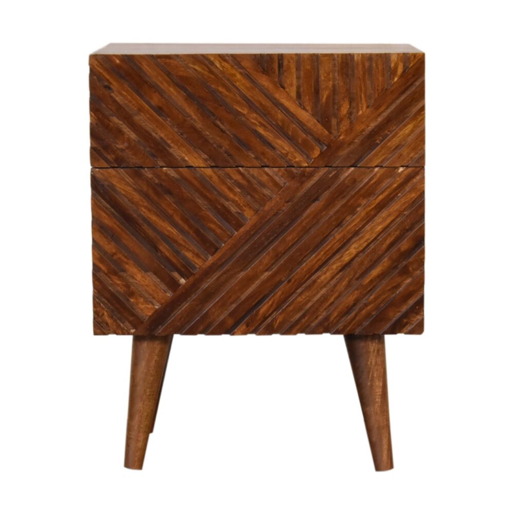 Lille 2 Drawer Chestnut Bedside for resale