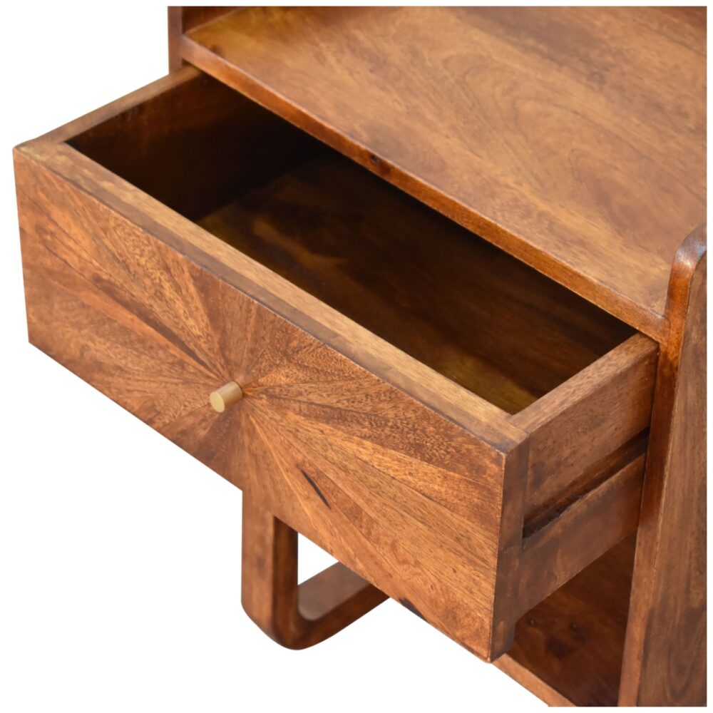 U-Chestnut Sunrise Bedside with Open Slot for resell