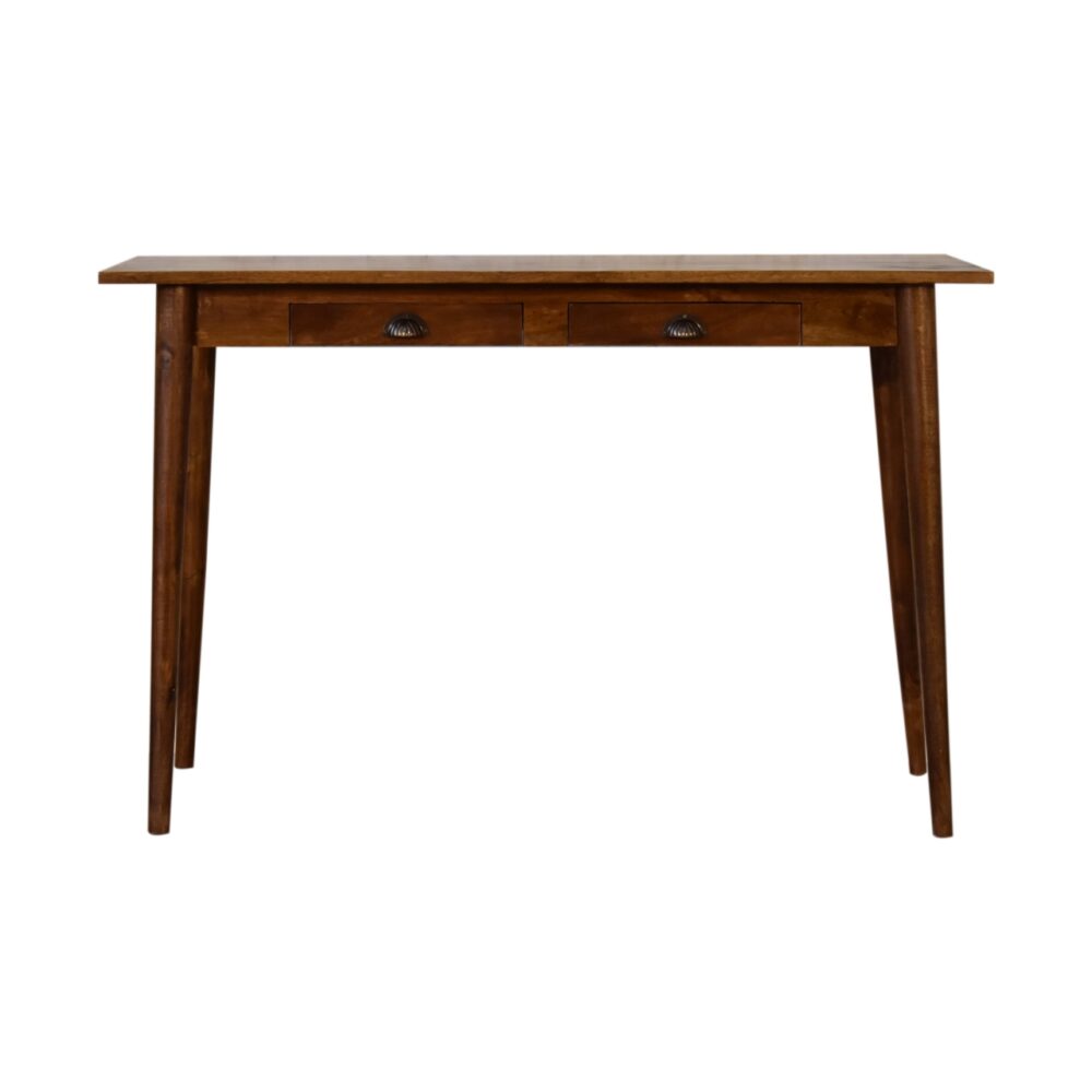 Chestnut Nordic Style Writing Desk with 2 Drawers wholesalers