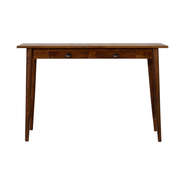 Chestnut Nordic Style Writing Desk with 2 Drawers for resale