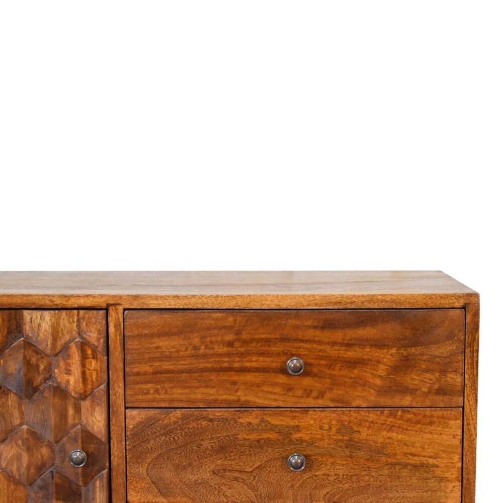 U-Chestnut Pineapple Carved Sideboard dropshipping
