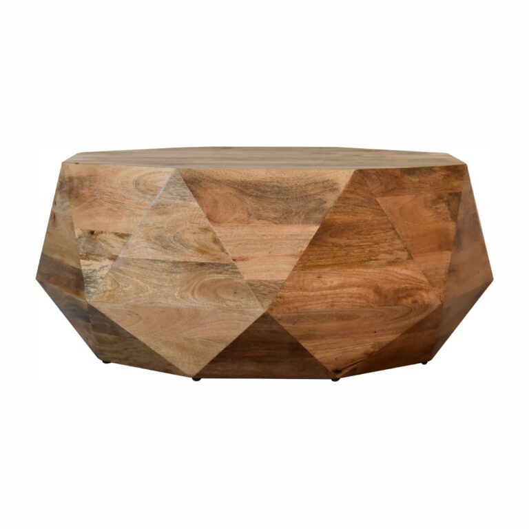 Geometric Solid Wood Coffee Table for resale