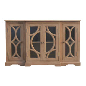 Media Unit with 2 Hand Carved Glazed Doors for resale