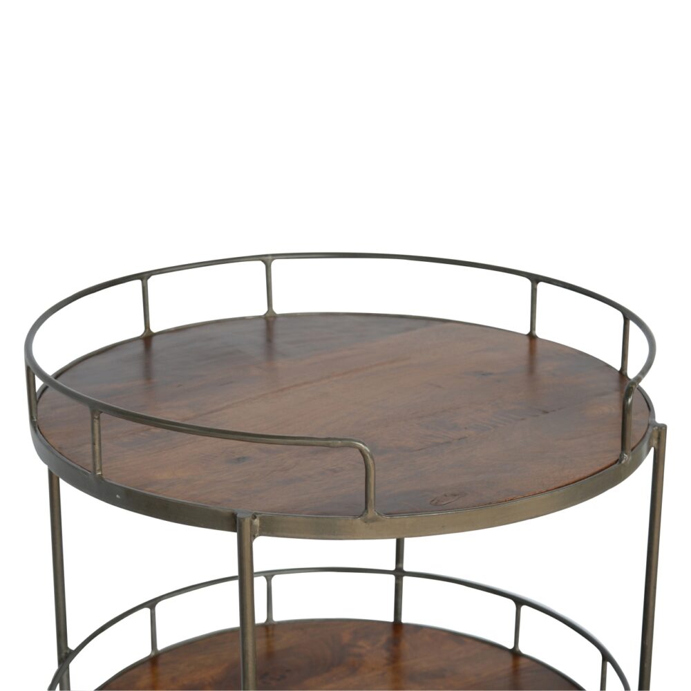 Industrial Round Butler Tray Table for resell