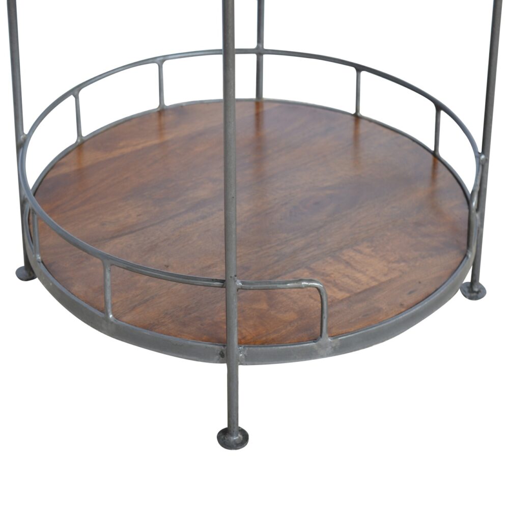 Industrial Round Butler Tray Table for reselling