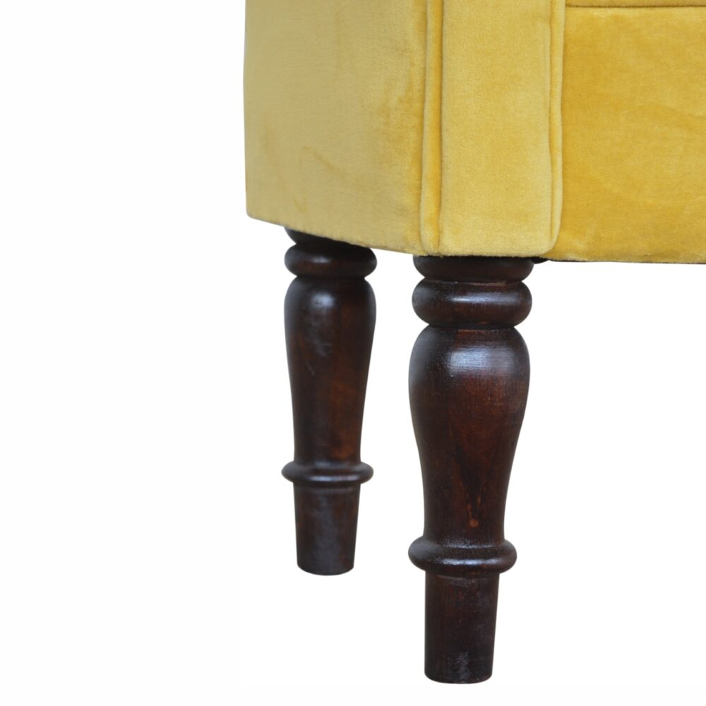 bulk Mini Mustard Velvet Bench for resale