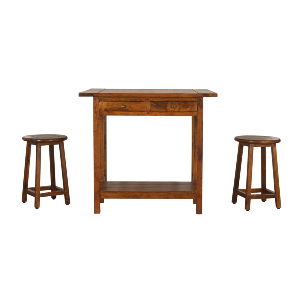 wholesale Chestnut Breakfast Table With 2 Stools for resale