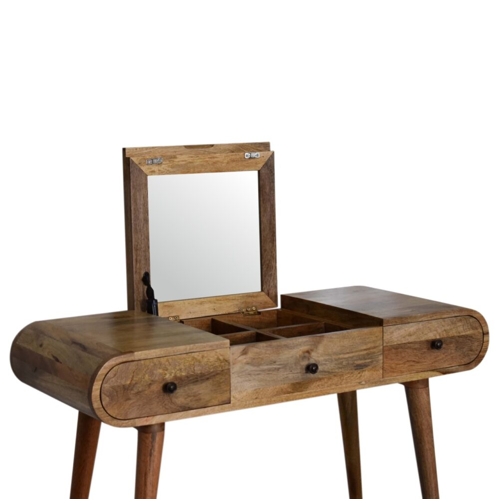 wholesale Solid Wood Dressing Table with Foldable Mirror for resale