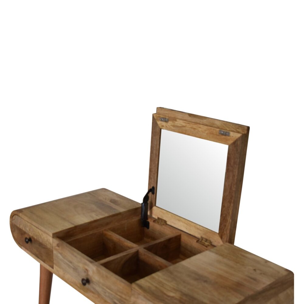 Solid Wood Dressing Table with Foldable Mirror for resell