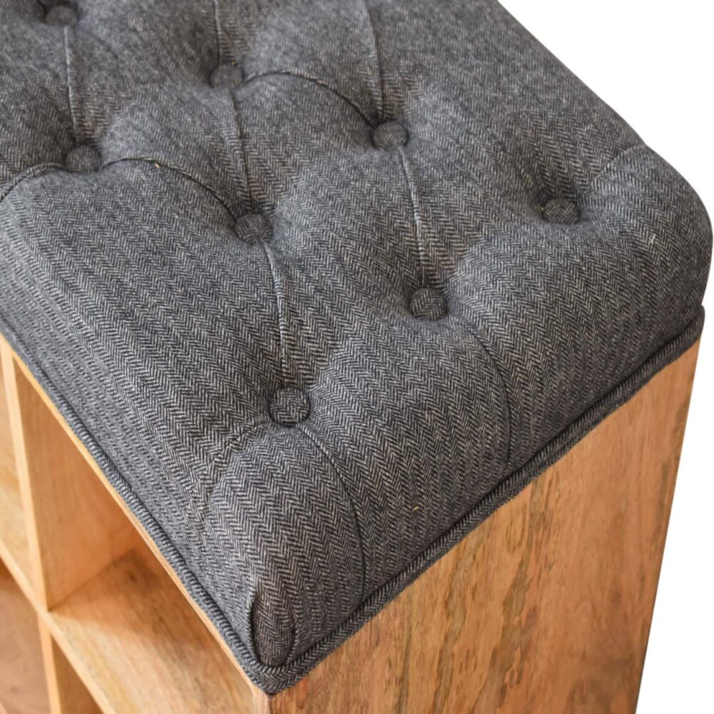 Mini Black Shoe Storage Footstool for resell