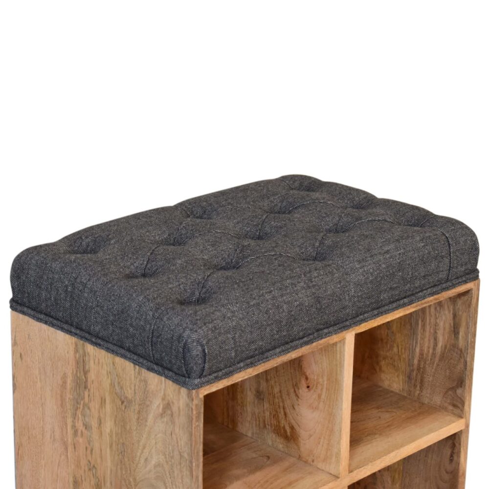 Mini Black Shoe Storage Footstool for reselling