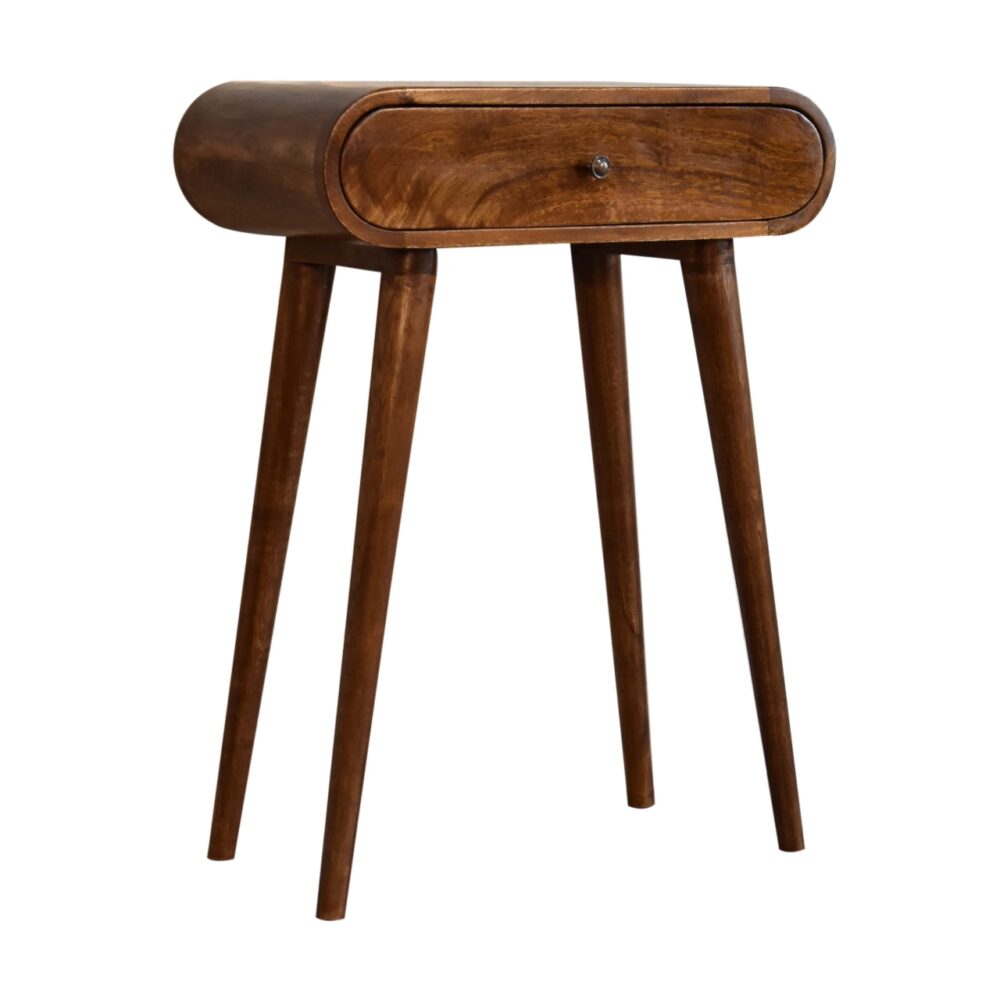 Mini Rounded Mini Chestnut Console Table dropshipping