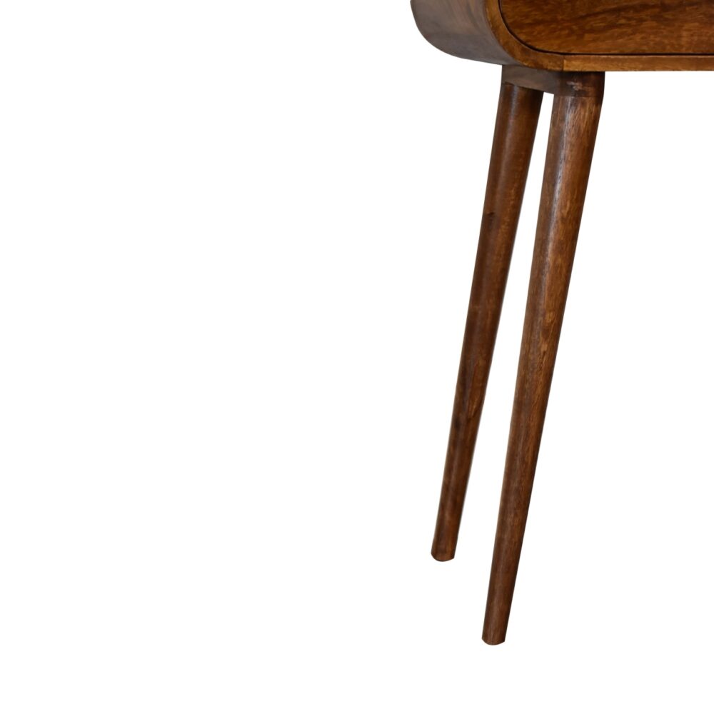 Mini Rounded Mini Chestnut Console Table for wholesale