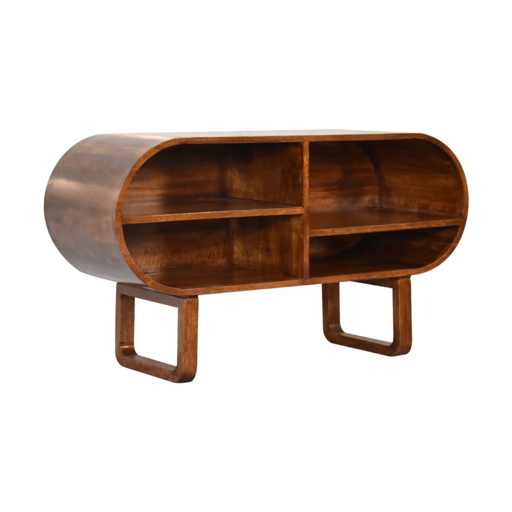 Chestnut Open Circular Media Unit dropshipping