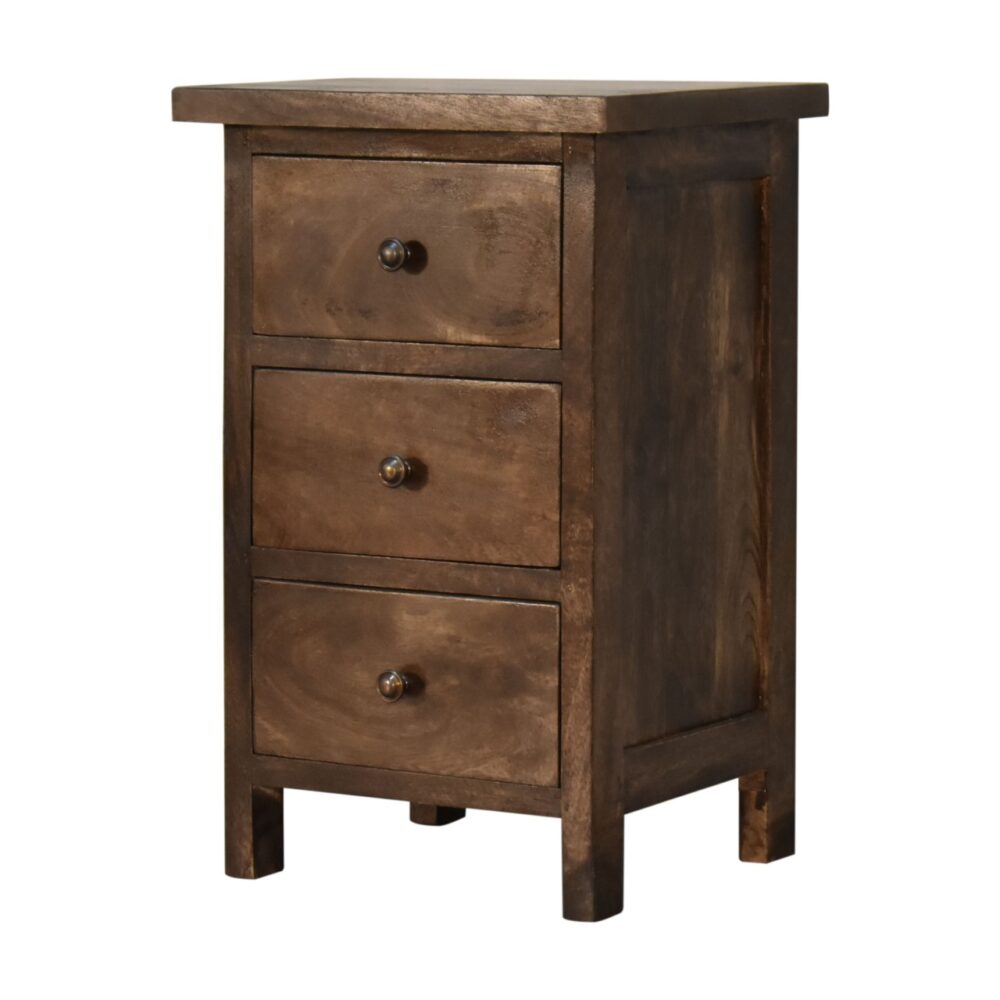 Classic Grey Country Style Bedside with 3 Drawers dropshipping