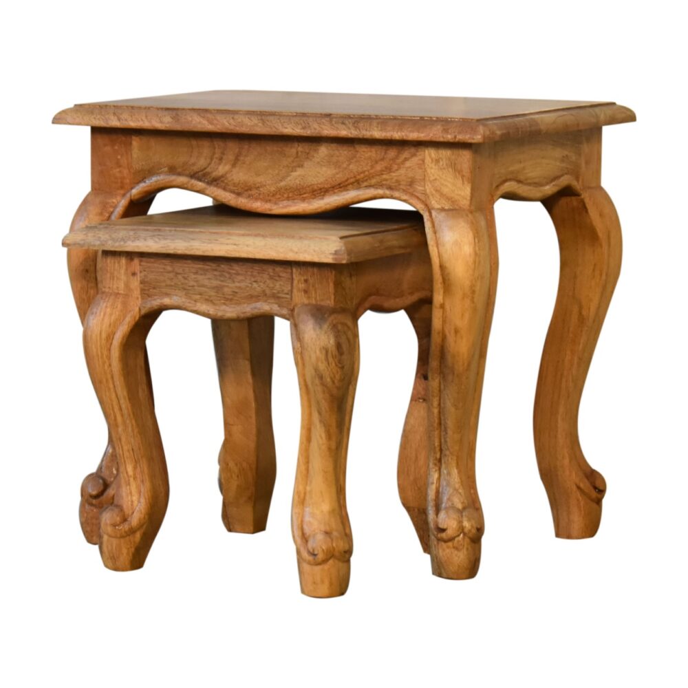 wholesale Oak-ish French Style Stool Set for resale