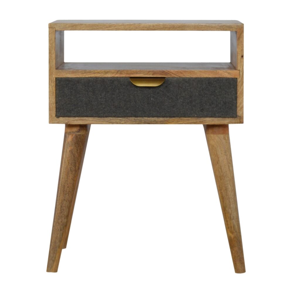 Grey Tweed Bedside with Open Slot wholesalers