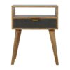 Grey Tweed Bedside with Open Slot wholesalers