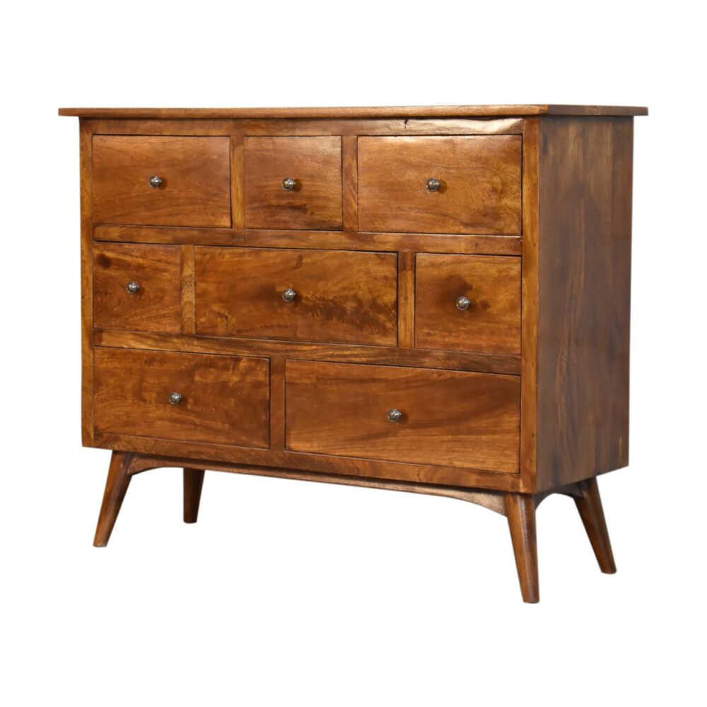 Chestnut Solid Wood 8 Drawer Chest dropshipping