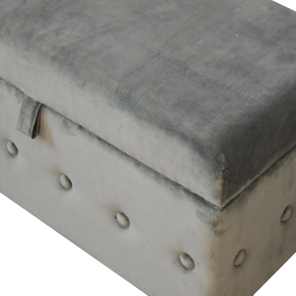 wholesale Emerald Green Lid-up Cotton Velvet Ottoman for resale