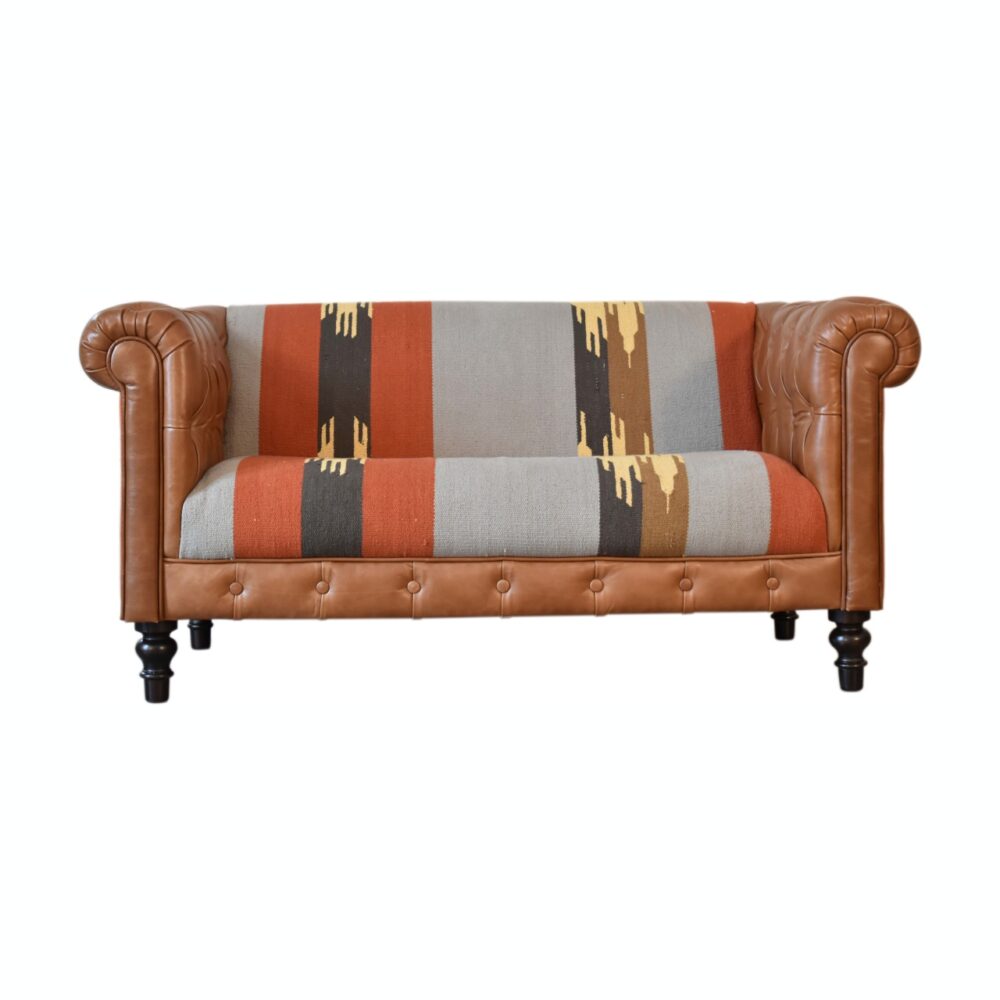 Durrie & Leather Mixed Sofa wholesalers