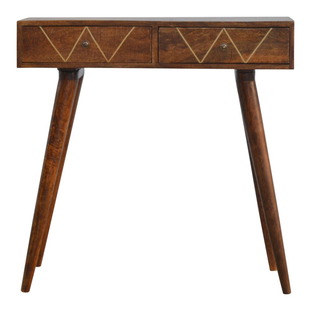 Geometric Brass Inlay Console Table wholesalers