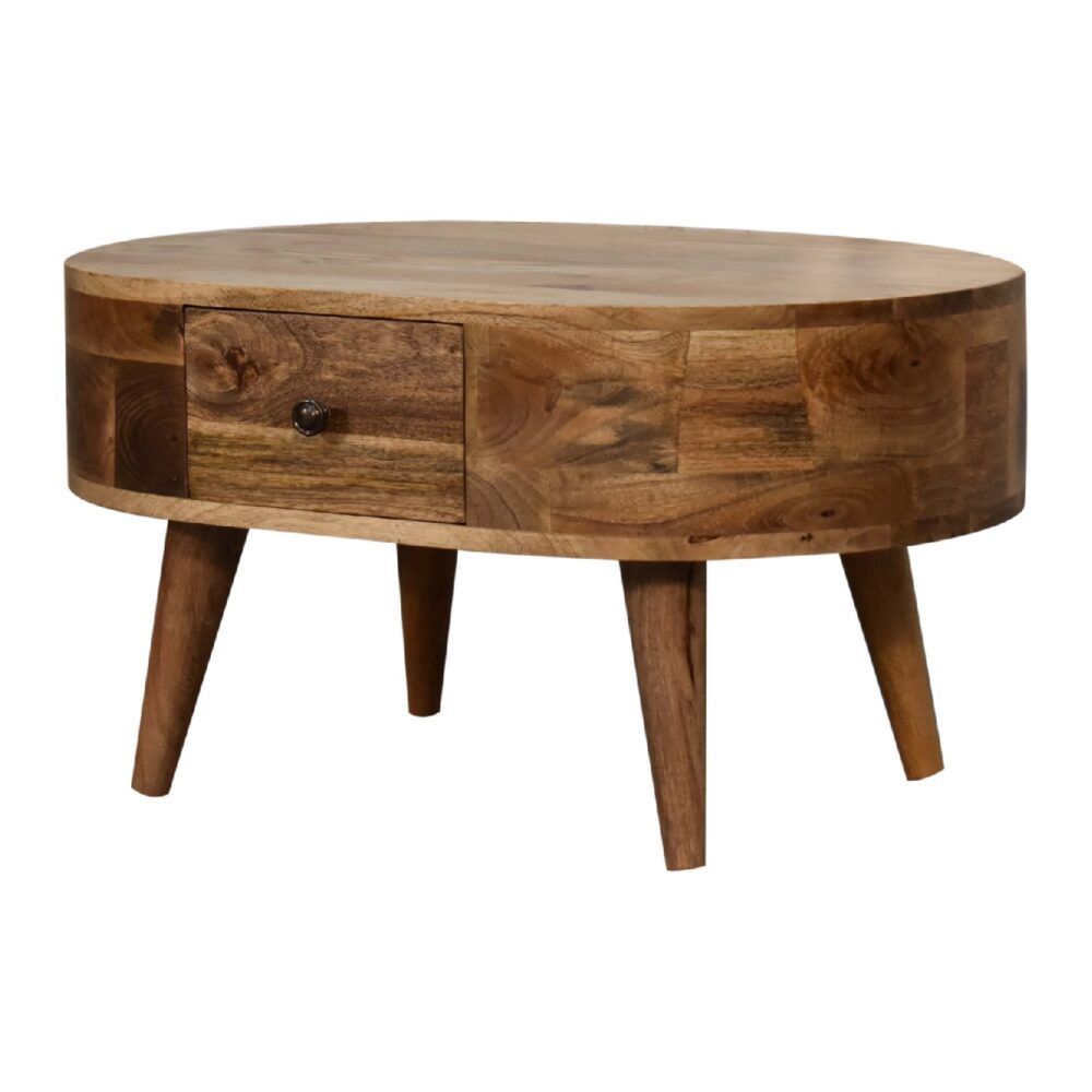 wholesale Mini Oak-ish Rounded Coffee Table for resale