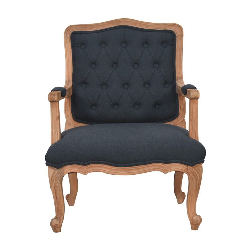 Navy Blue Linen French Style Chair wholesalers