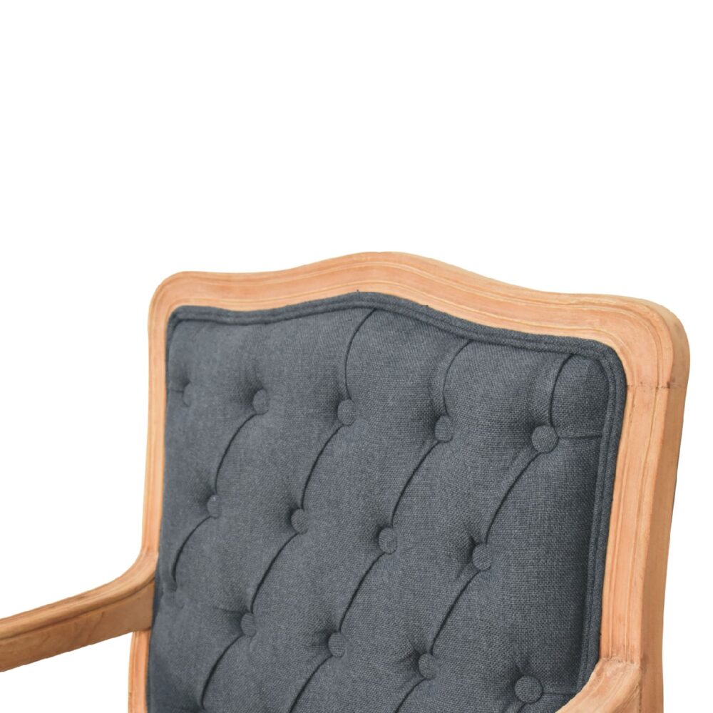 wholesale Navy Blue Linen French Style Chair for resale