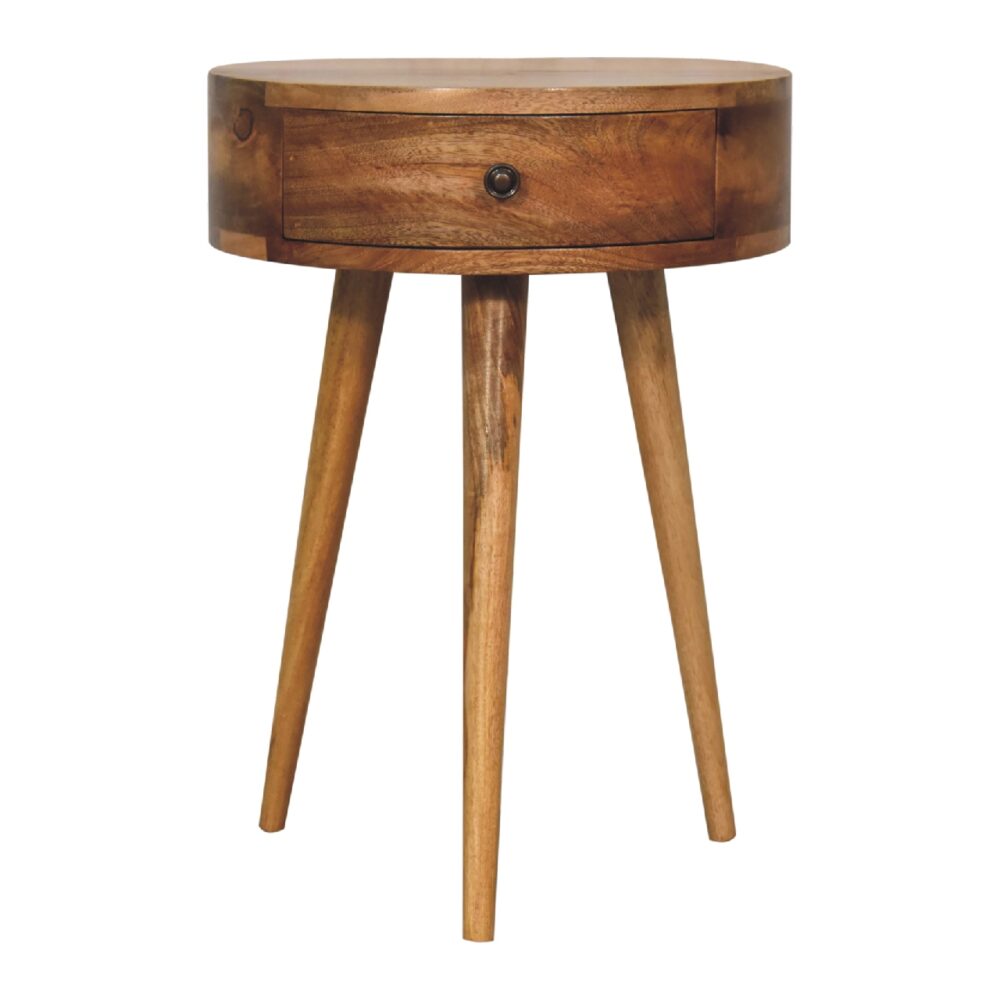 Nordic Oak-ish Circular Shaped Mini Bedside wholesalers