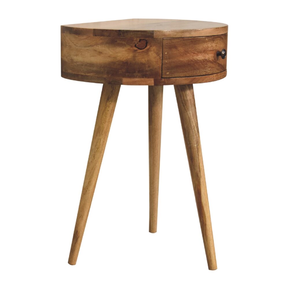 Nordic Oak-ish Circular Shaped Mini Bedside dropshipping