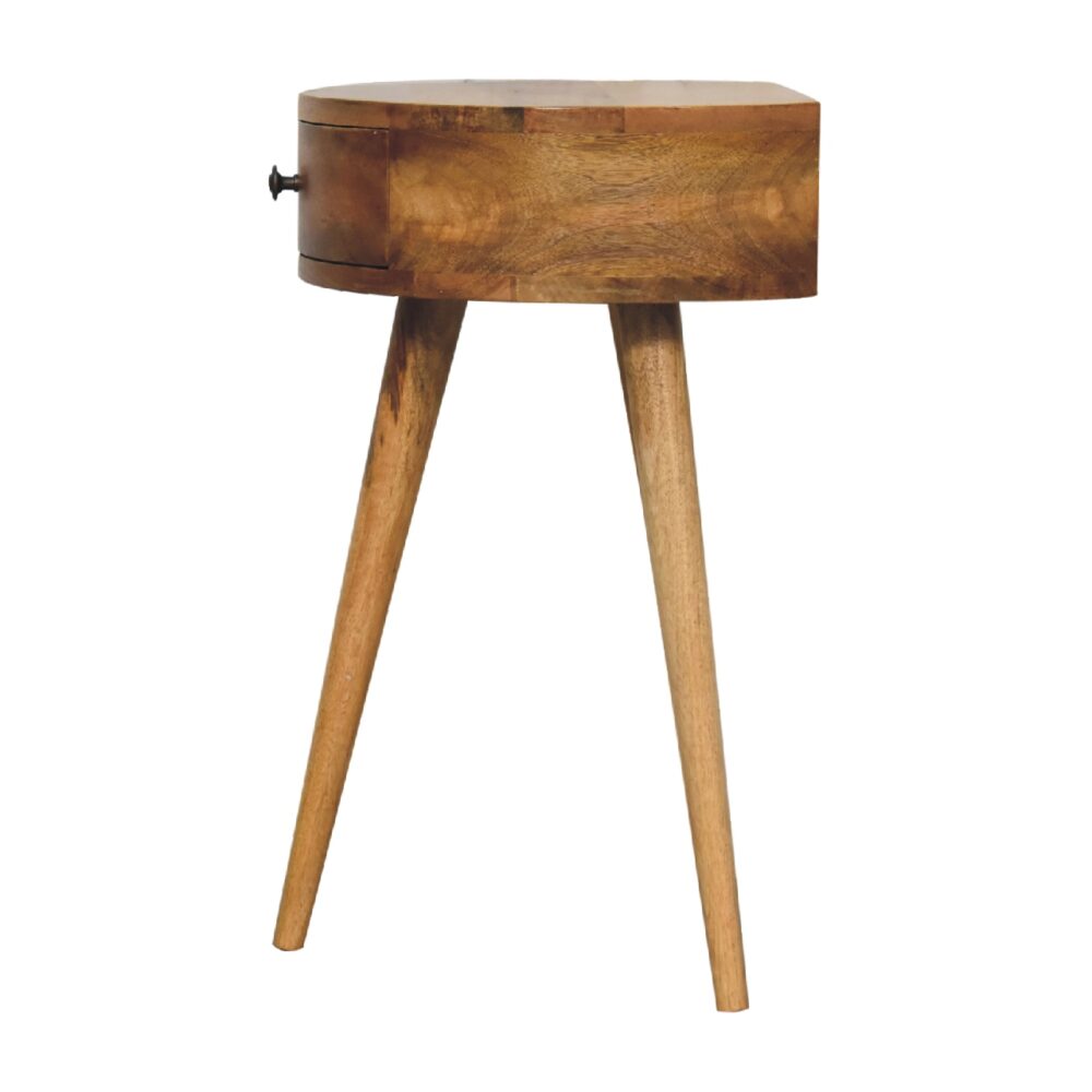 Nordic Oak-ish Circular Shaped Mini Bedside for wholesale