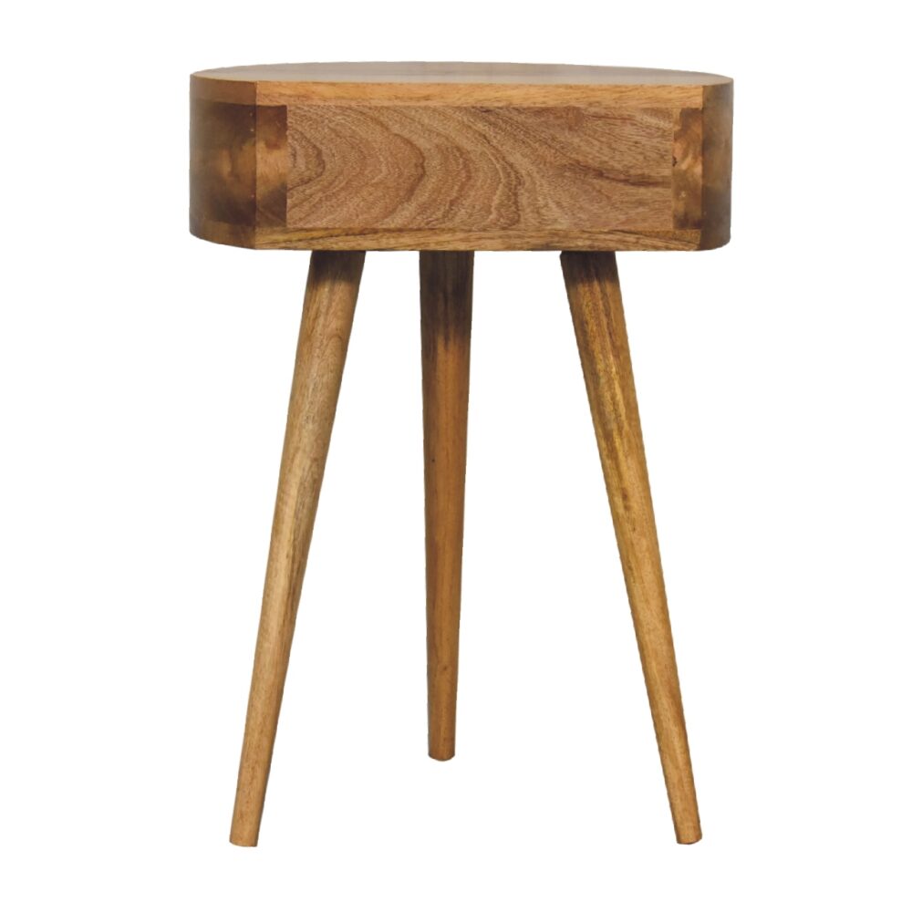 bulk Nordic Oak-ish Circular Shaped Mini Bedside for resale