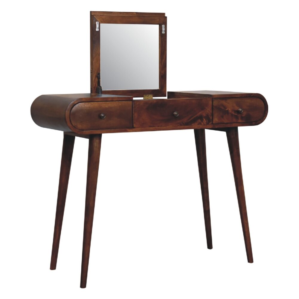 wholesale Chestnut Dressing Table with Foldable Mirror for resale
