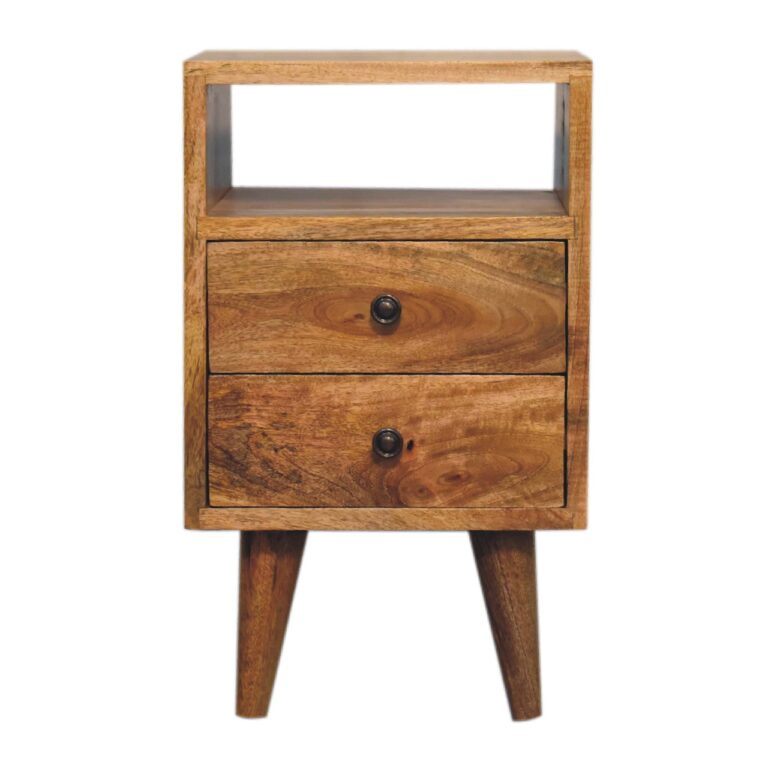 Mini Classic Oak-ish Bedside with Open Slot for resale