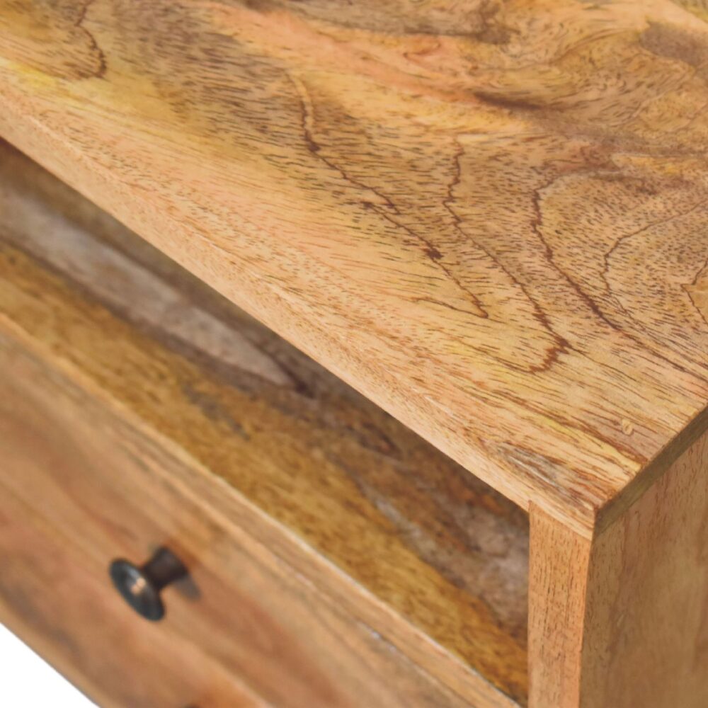 Mini Classic Oak-ish Bedside with Open Slot for resell