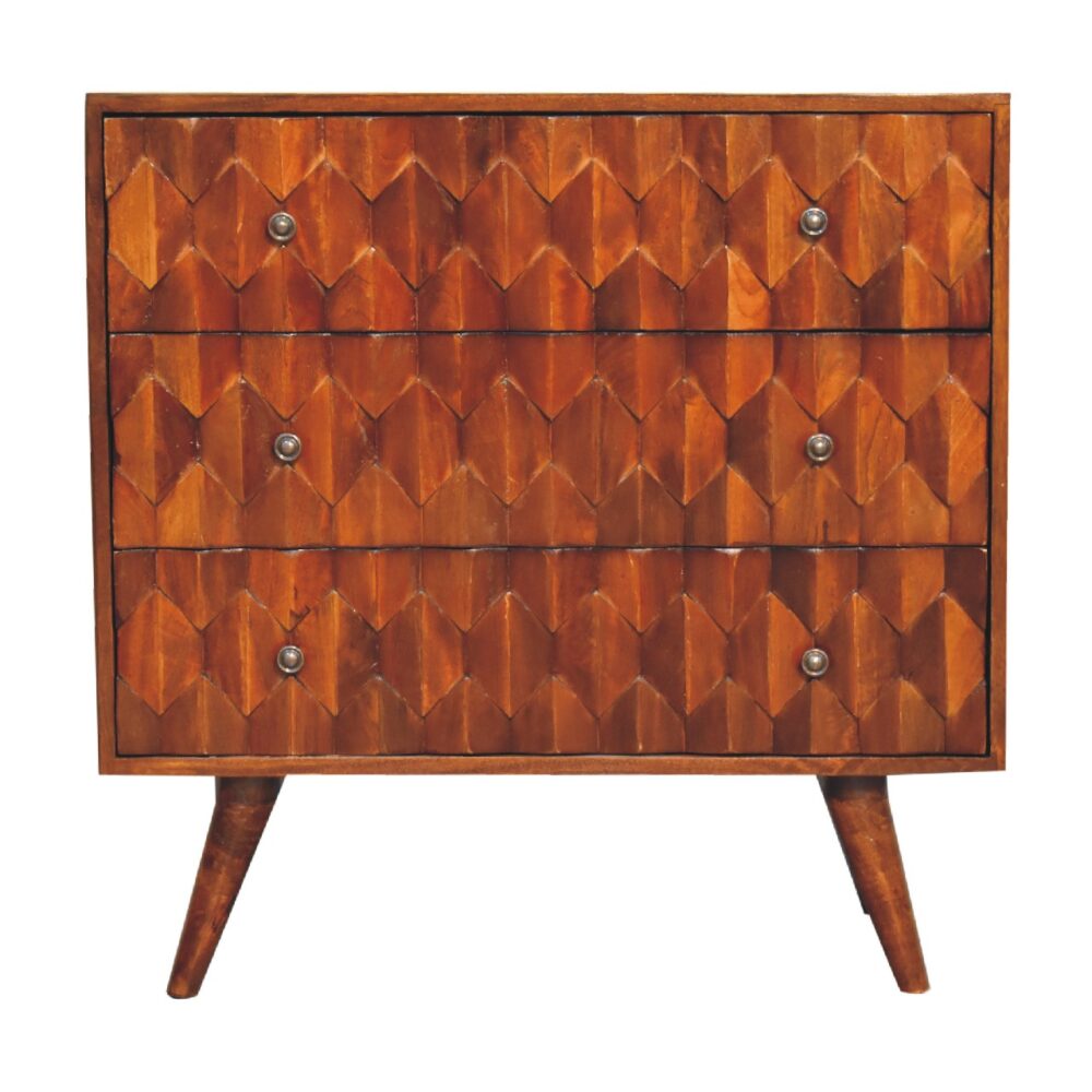 Pineapple Chestnut Carved Chest wholesalers