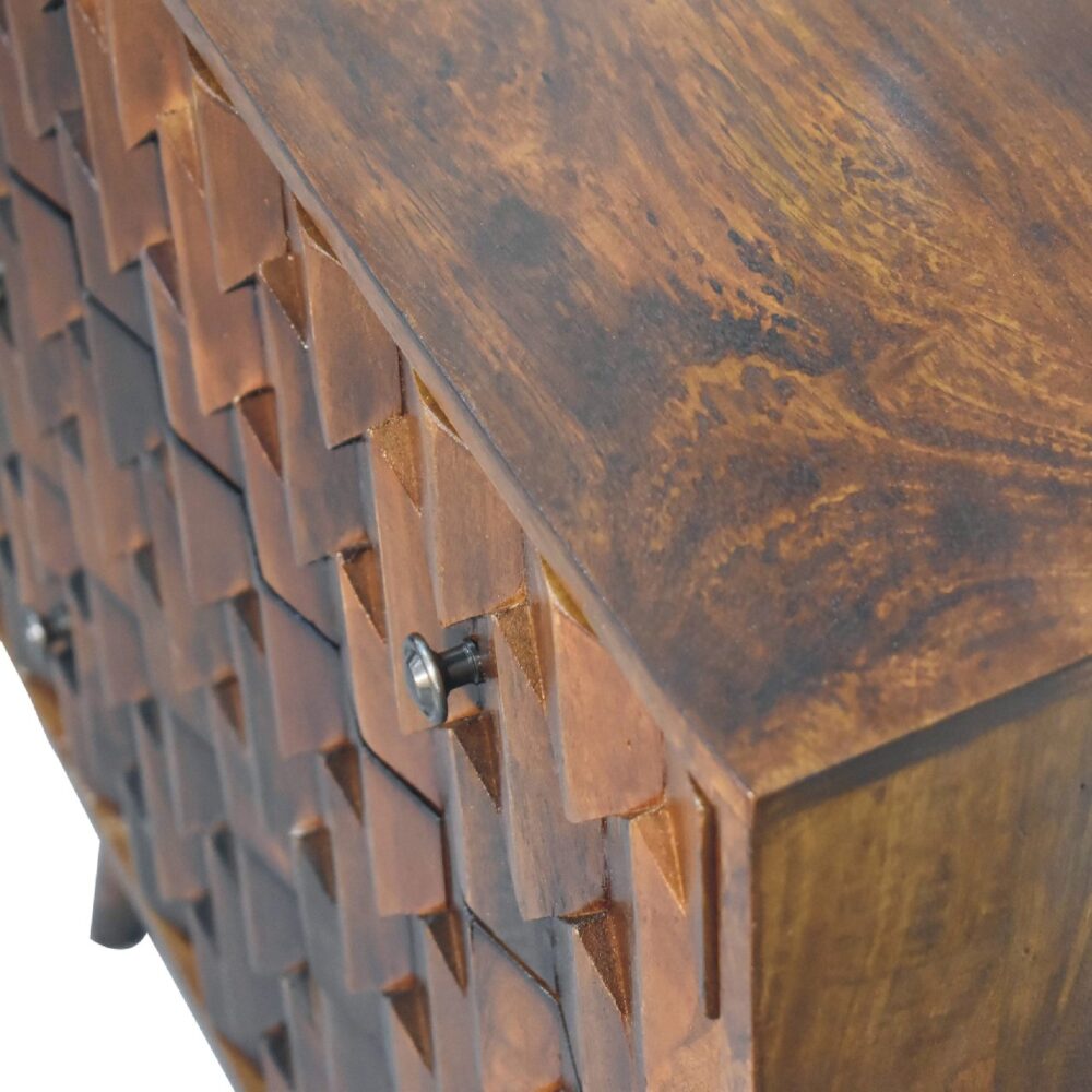 Pineapple Chestnut Carved Chest for resell