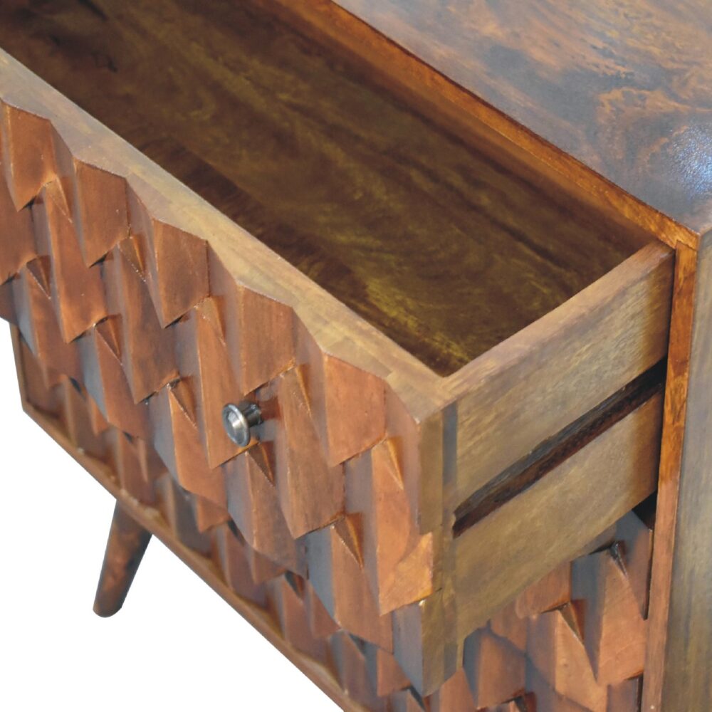 Pineapple Chestnut Carved Chest for reselling