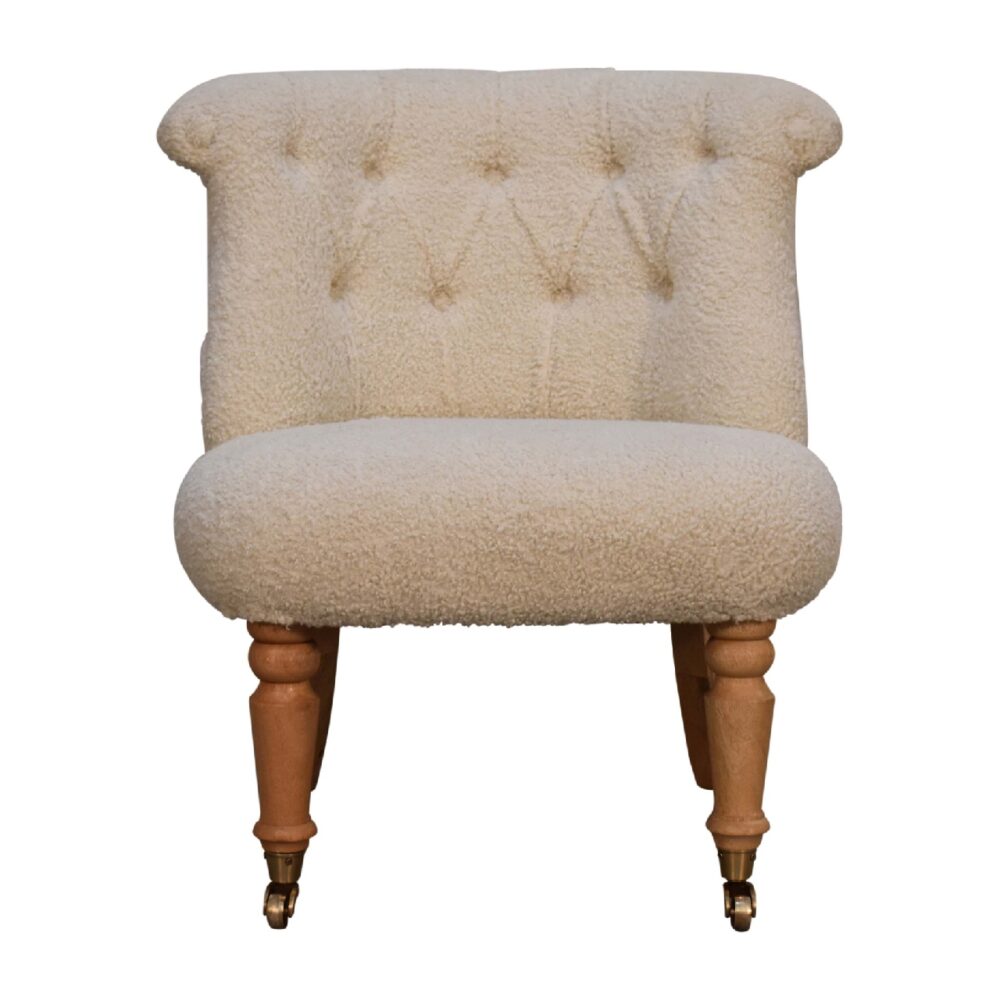 Boucle Cream Accent Chair wholesalers