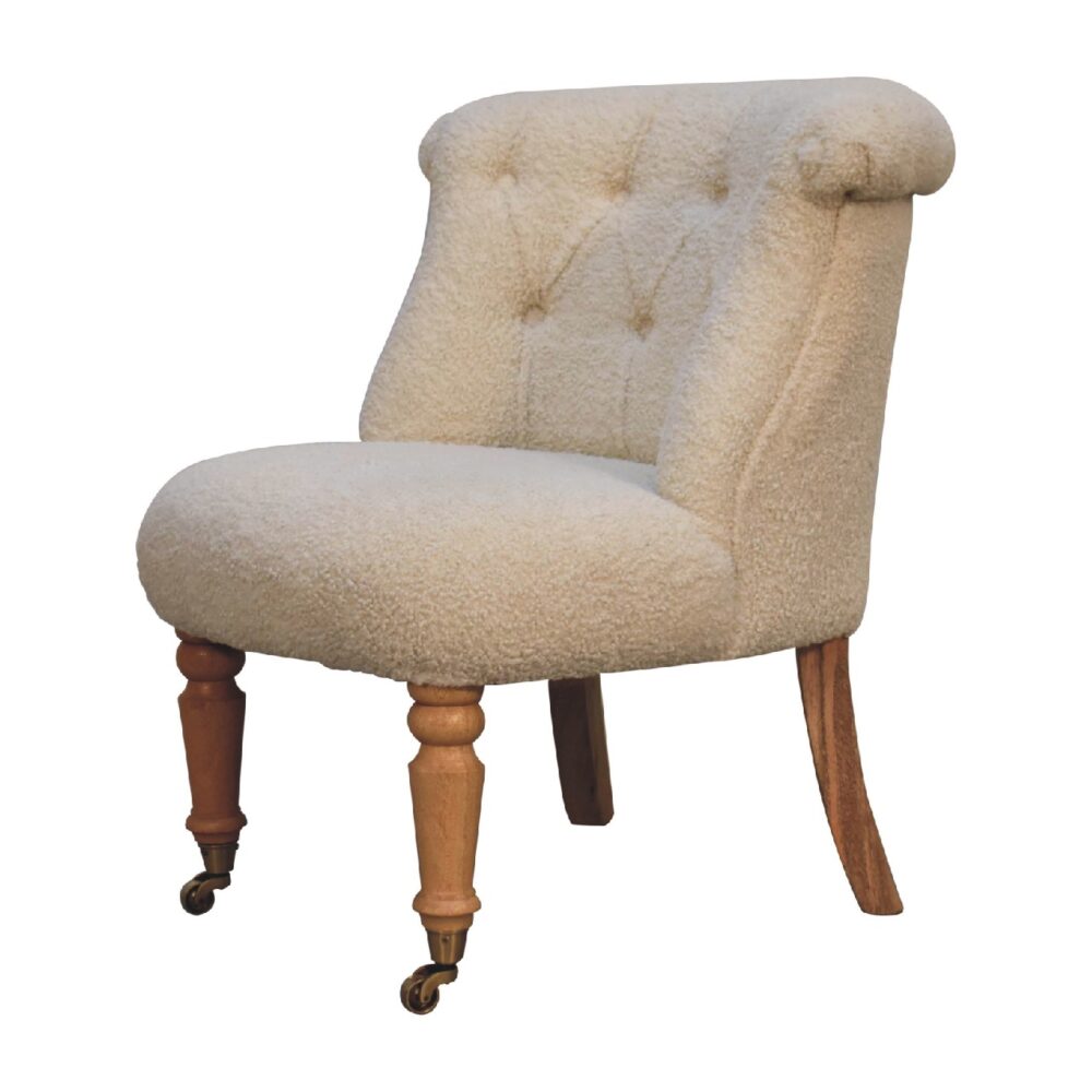 wholesale Boucle Cream Accent Chair for resale