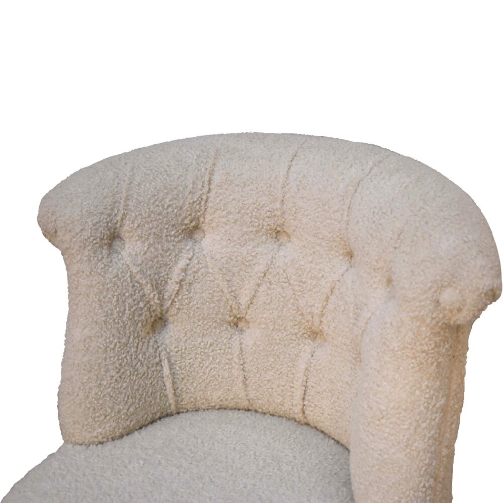 Boucle Cream Accent Chair for resell