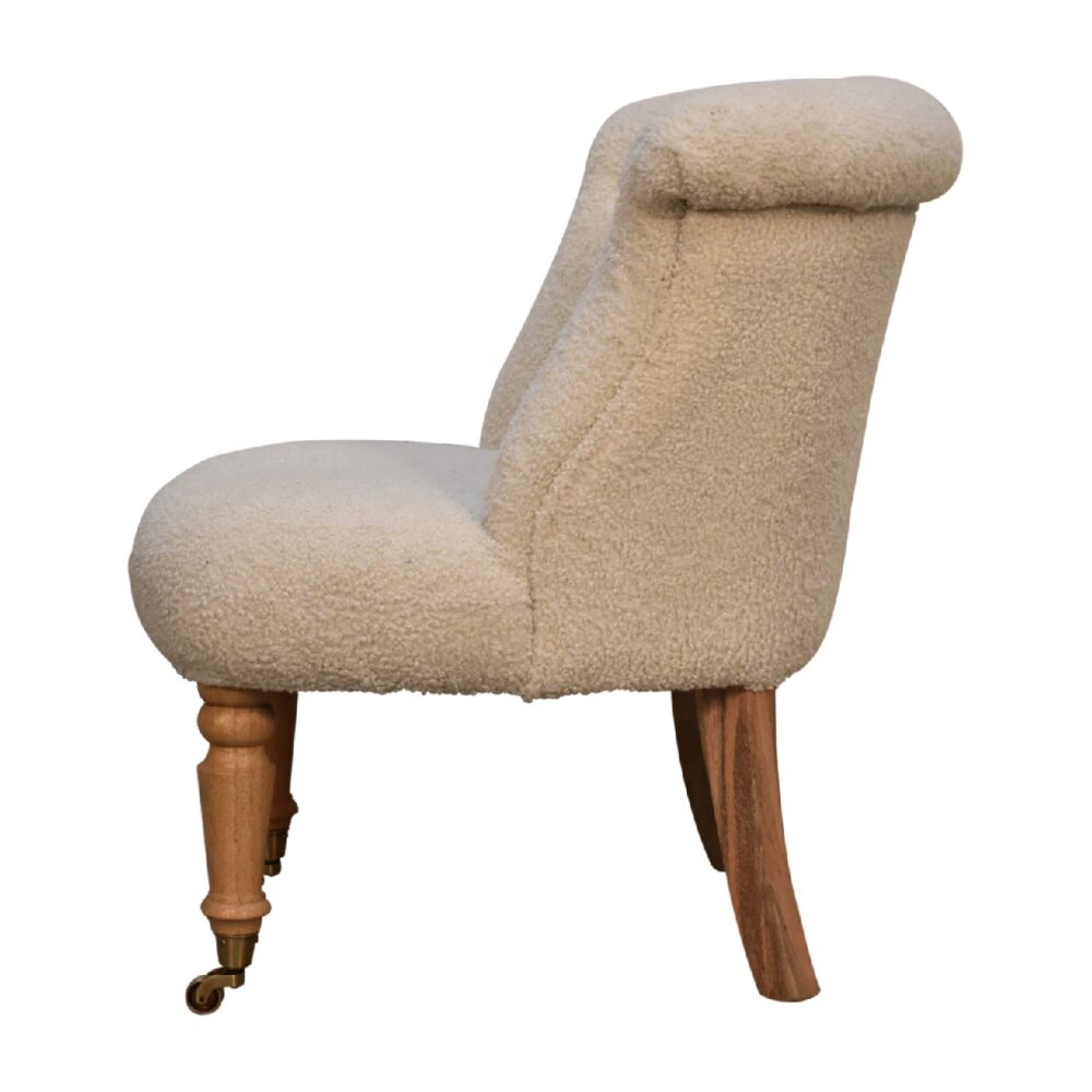 bulk Boucle Cream Accent Chair for resale